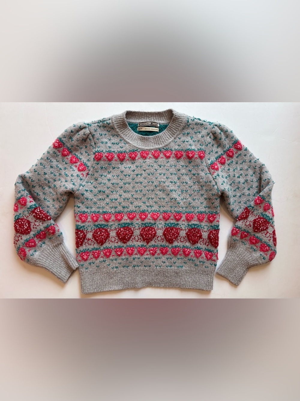 Kimchi Blue Strawberry Crewneck Sweater XS - Picture 3 of 7